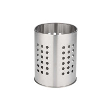 Stainless Steel Knife and Utensil Holder with Large Capacity and Hollow Drainage Design