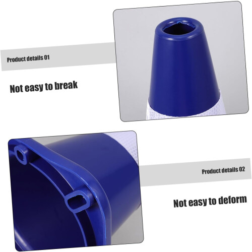 Reflective Road Cone, Plastic 18Inch Traffic Delineator for Construction and Parking, Training Safety Cone 1