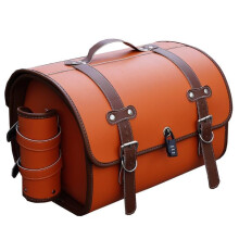 Motorcycle Bags for 20202022 Waterproof Vintage Leather Pannier Side and Tail Bags Orange Brown