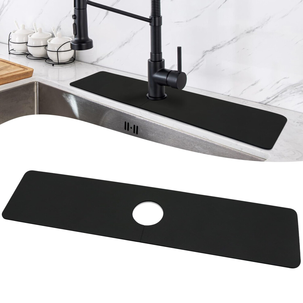 Kitchen Sink Splash Guard 24In Absorbent Faucet Mat Cuttable Nonslip Protector For Bathroom And Kitchen 9199774692472