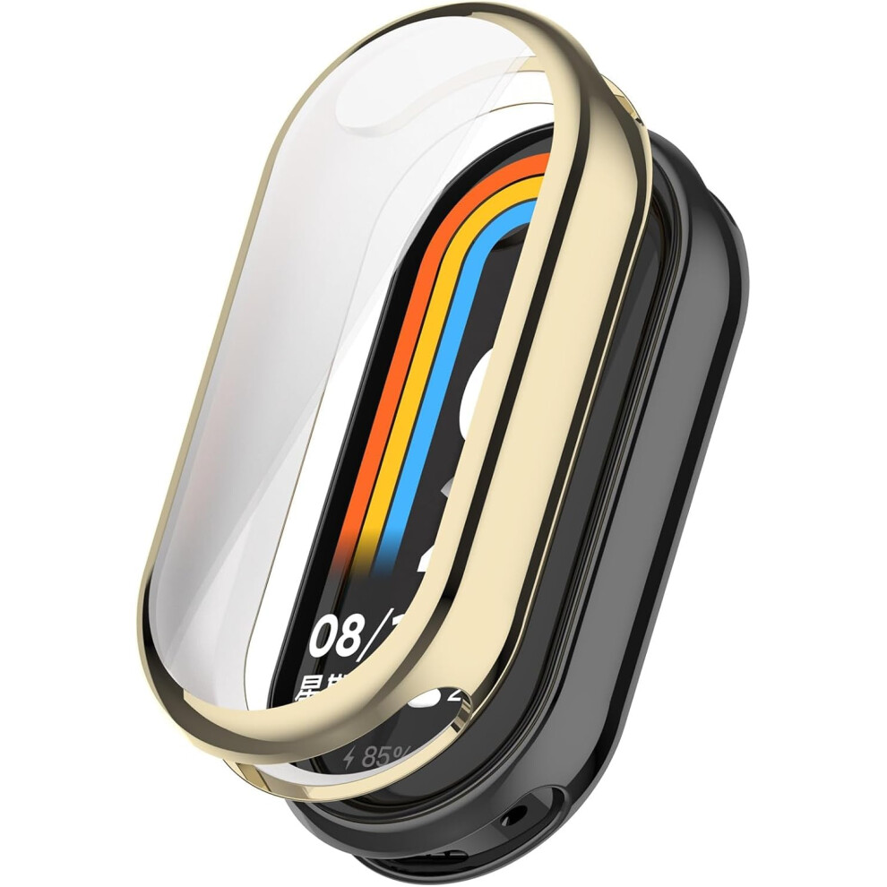 Case With Builtin Screen Protector, Shockproof Tpu Cover For Xiaomi Smart Band 10 Gold 9187378939574