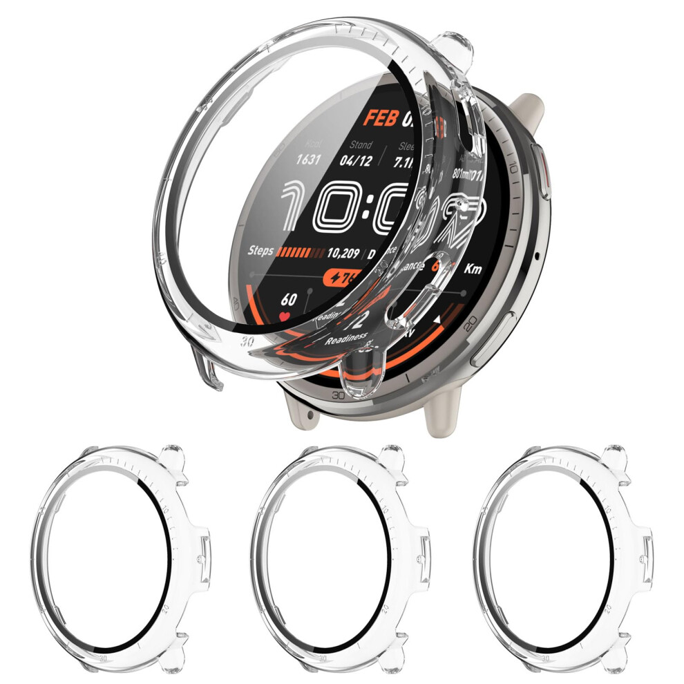 3 Pack Screen Protector Case With Full Coverage Builtin Tempered Glass Bumper For Amazfit Active 2 9199774692717