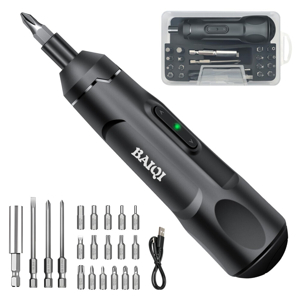 Cordless Electric Screwdriver Usbc Rechargeable Mini Kit With 20 Bits For Electronics And Repairs 9094768941584