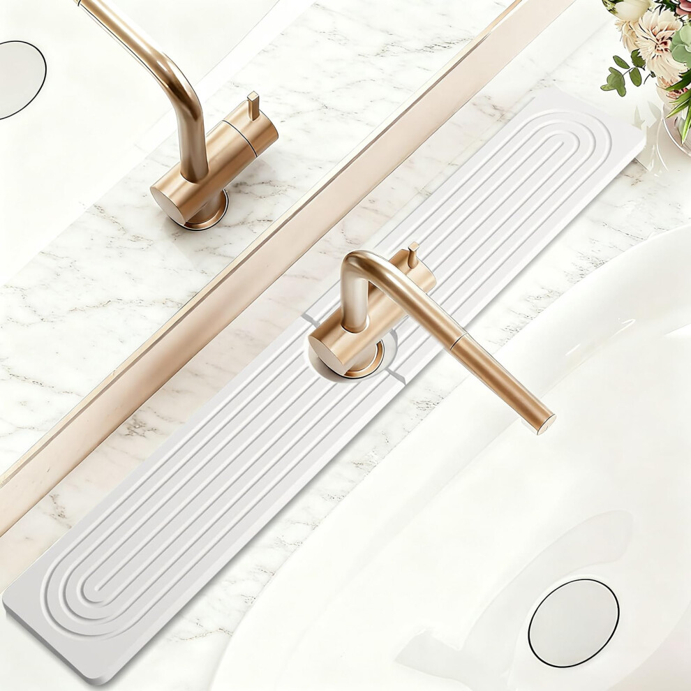 24 Inch Diatomite Faucet Splash Guard Mat For Kitchen Sink, Quick Drying Absorbent Counter Tray 9199774692847