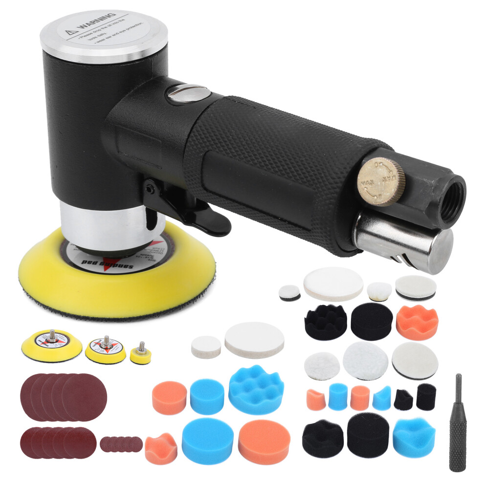 48Pcs Air Sander Eccentric Pneumatic Grinder At-1500, 1/4-Inch, Stainless Steel 7901379630504