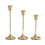 3 zeitgenössische Kerzenhalter mit galvanisierten-2 1