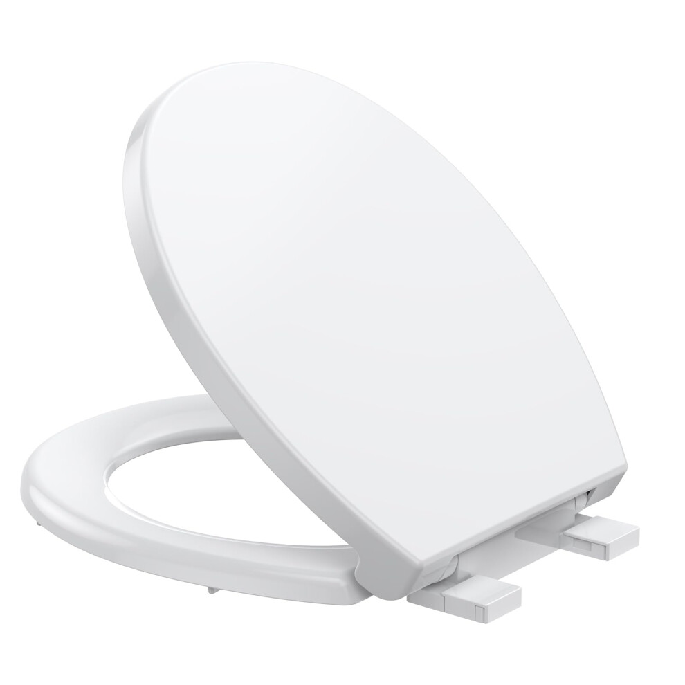 Elongated Slow Close Toilet Seat With Quick Release Hinges And Griptight Bumpers, White 9094768941812