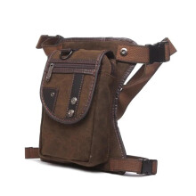 Motorcycle Seat Bag Waterproof Canvas WearResistant Pannier Diagonal Bag For Riding Waist/Leg Bag Retro Style