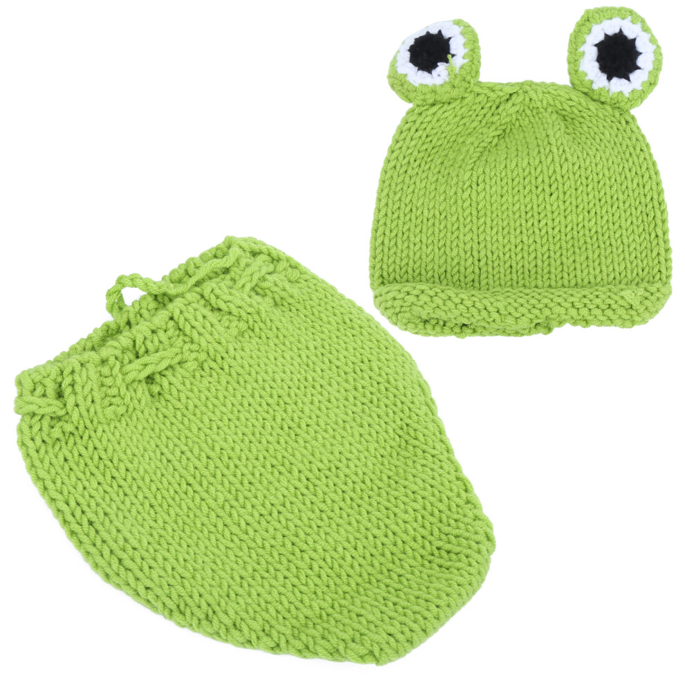 Baby Photography Props Hat And Pants For 0-6 Months Old Newborn In Green 9451379632056
