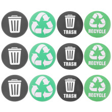 12pcs SelfAdhesive Recycling Bin Stickers with Clear Waste Classification Labels for Home and Office