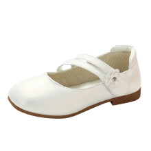 Girl Shoes Leather Baby Shoes, Size 5 UK 2.5, White, Children Dance Shoes, Girls Performance Shoes