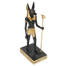 Kleine Egyptische Anubis Standbeeld Beeldjes Egypte Sculptuur-L