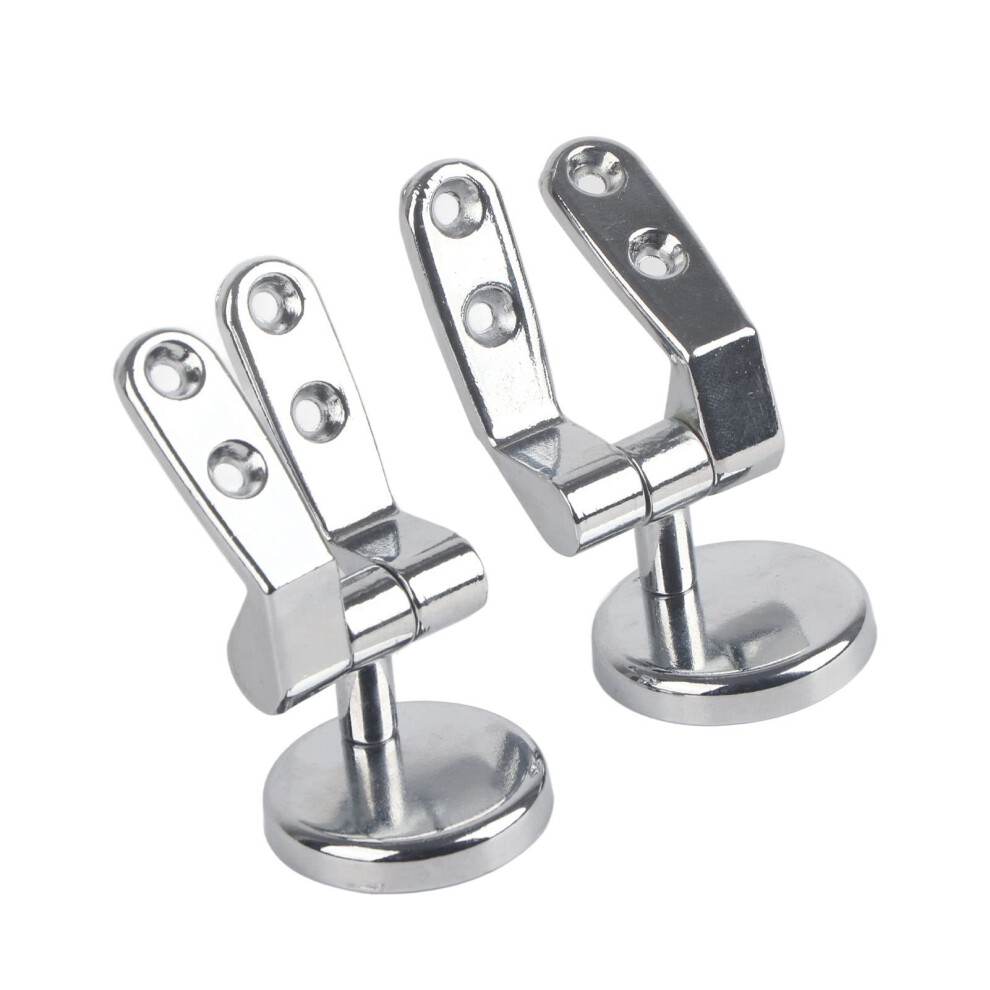 Toilet Seat Hinge 1.5Cm Chrome Replacement With Fittings, Adjustable Tightness For Bathroom And Hotel 9094768942611