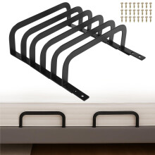 6 PCS Metal Mattress Retainer Bar with Screws, Non Slip UShaped Stopper for Bed Frame