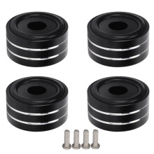 Schokabsorberende voetjes voor audioapparatuur, isolatie voor hifi-luidsprekers, trillingsdemping, antisliprubber, CNC-gefreesde aluminium
