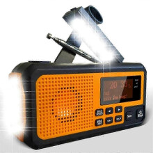 Radio à manivelle DAB373BT 2025 + radio FM BT d'urgence avec batterie 5000 mAh, alimentation solaire, réveil, édition Blackout E 0619 SZRH A