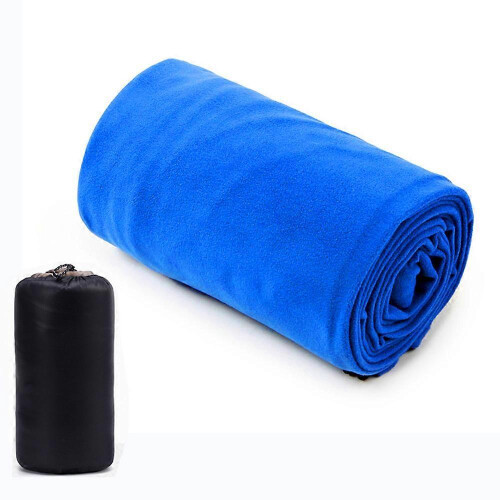 Fleece sovsäckfoder dragkedja campingfilt för utomhuscamping resor lätt sovsäck för vuxna och barn