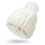 Gestrickte Plüschmütze, warme Wintermütze, Skimütze (Beige) 1