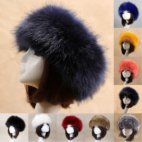 Μόδα Fluffy Faux Fox Γούνα Γυναικείο Καπέλο Χειμερινό Σκι Κεφαλής Αυτιών Θερμότ