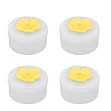 Lot de 4 mangeoires Ă colibris en forme de fleur jaune - Outil d'alimentation portable pour oiseaux sauvages, Ă utiliser dans le jardin ou l