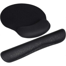 Håndledsstøtte til tastatur og musemåtte med håndledsstøtte, sæt med memory foam til computer/bærbar/Mac, holdbar, komfortabel og letvægts