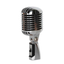 LAC50 - 55SH Microphone filaire professionnel vintage classique, microphone dynamique pour chant, idéal pour les performances live et le kar