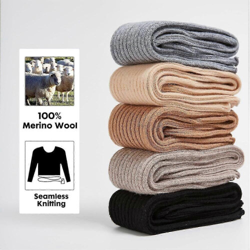 Γάντια από 100% μαλλί Merino, μακριά, πλεκτά μανίκια με τρύπα για τον αντίχειρα 1