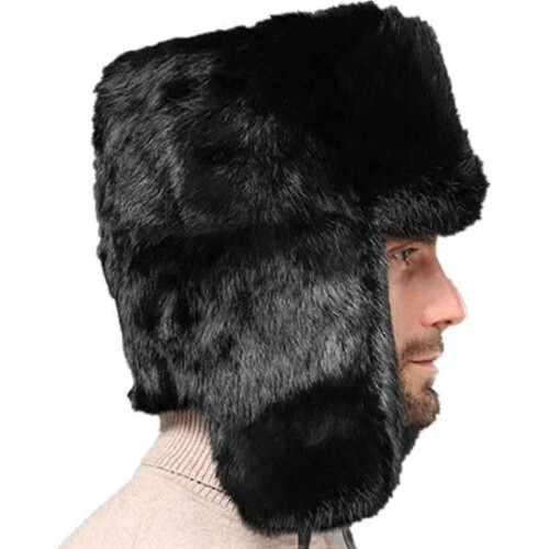 Καπέλο Trapper Χειμερινό Ρωσικό Καπέλο Ushanka Άνδρες Γυναικεία με Γούνα Κουνελ 2