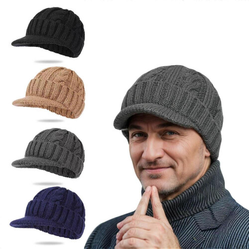 Αντιανεμικό ραβδωτό πλεκτό καπέλο Beanies κρύου καιρού με θερμική μόνωση γ 1