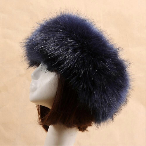 Μόδα Fluffy Faux Fox Γούνα Γυναικείο Καπέλο Χειμερινό Σκι Κεφαλής Αυτιών Θερμότ 1