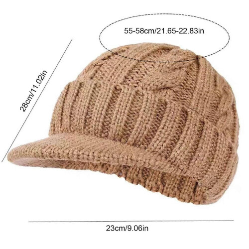 Αντιανεμικό ραβδωτό πλεκτό καπέλο Beanies κρύου καιρού με θερμική μόνωση γ 2