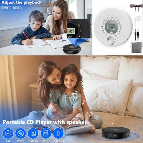Φορητό CD Player CD Player Επαναφορτιζόμενο CD Φορητό CD Player με ηχεία Επαναφορτιζό 2