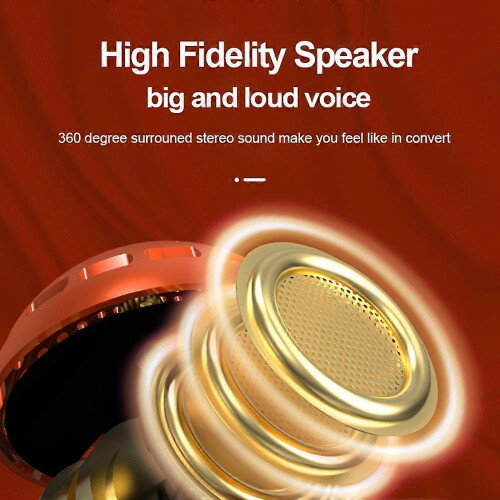 Microphone sans fil K2 compatible Bluetooth, haut-parleur, tête de champignon, version anglaise 2
