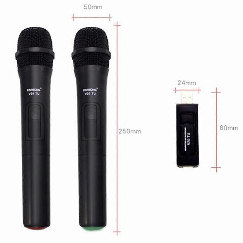 Microphone sans fil UHF USB 3,5 mm à main 2
