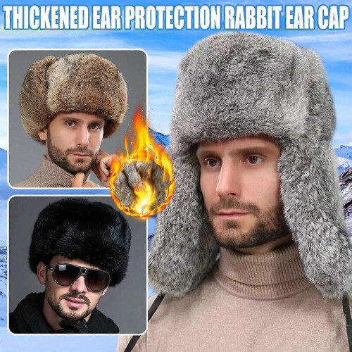 Ζεστό ρωσικό καπέλο Tschapka Ushanka Γούνινο καπέλο χειμωνιάτικο καπέλο παγίδευ 2
