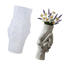 Planter Silicone Mold Flower Pot Concrete Mold Handshake Statue