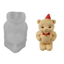 Bear Candle Mold for Candle Making Valentines Day-bear akimbo