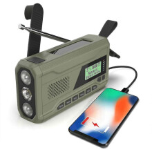 Tragbares DAB/FM-Radio, Solarradio mit 4000-mAh-Dynamo, Kurbelradio mit Solarantrieb, Überlebensradio mit Solarantrieb und USB-Ladegerät