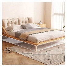 Under Bed Blocker Barri L 80 cm Length, 22 cm Height, PET Clear Gap Bumper For Sofa And Bed, Pets