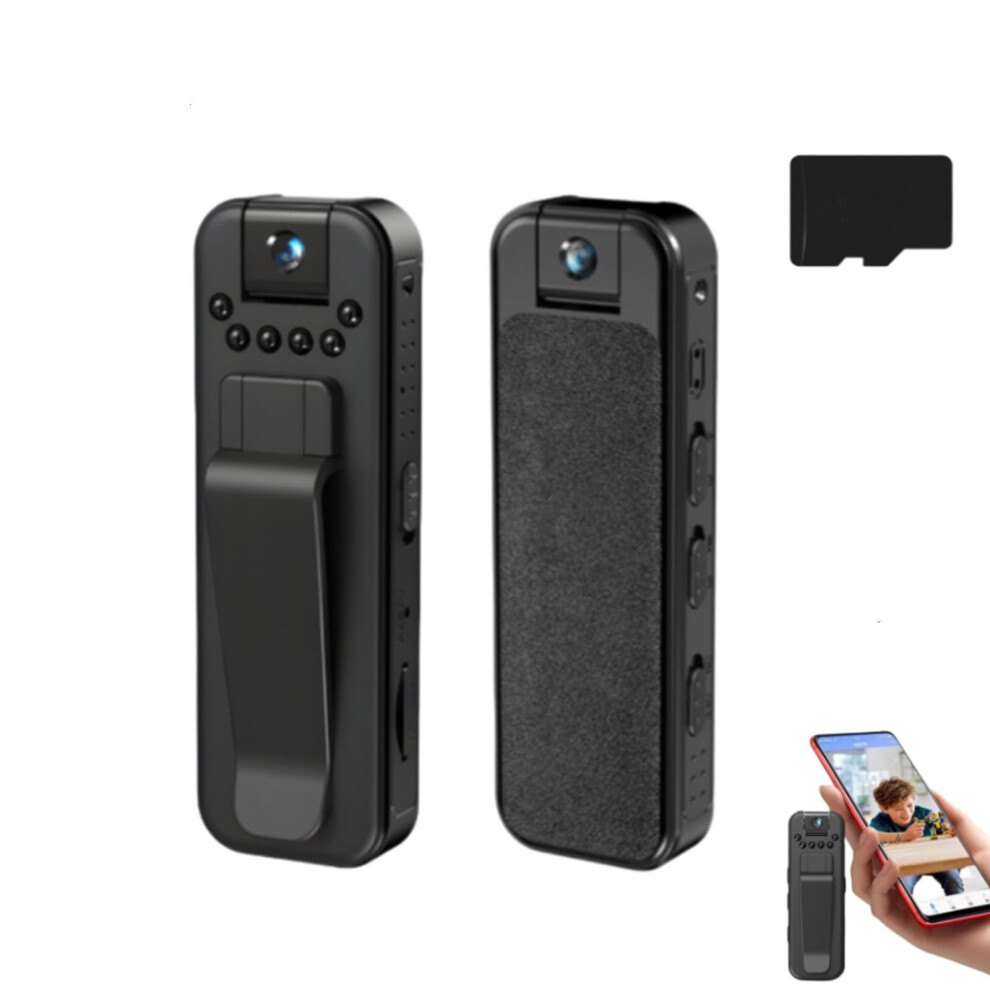 Wearable Body Camera With 1080P Hd Video, 180 Rotating Lens, Night Vision, Wifi, 8Gb Storage 9187378941300
