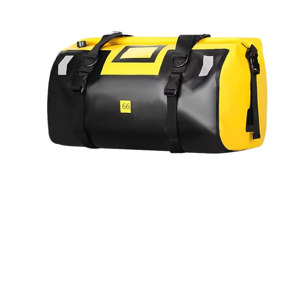 Motorcycle Tail Bag Waterproof Trunk For Mtb 66L Rear Travel Luggage Carrier Portable Side Bag 40L/66L/80L/90L Yellow 9199774694872