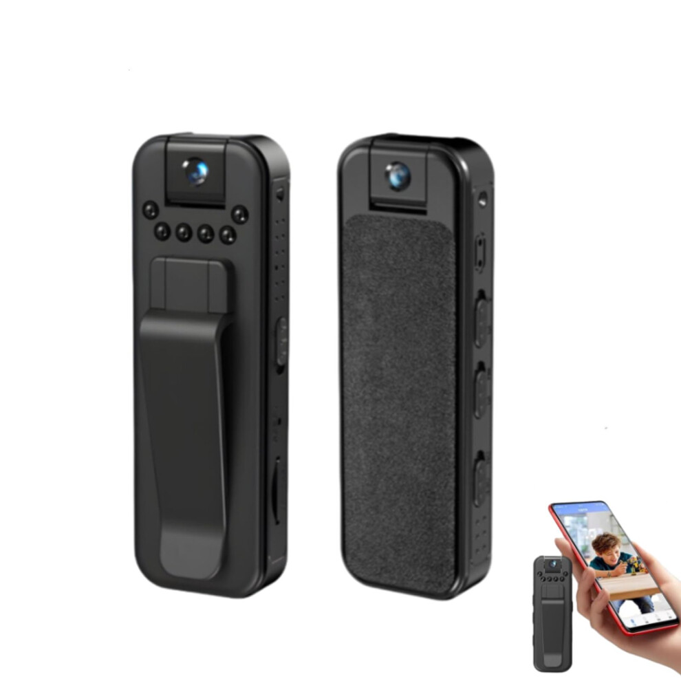 Wearable Body Camera With 1080P Hd Infrared Night Vision, 180 Lens, Wifi Vlogging Recorder 9187378941768