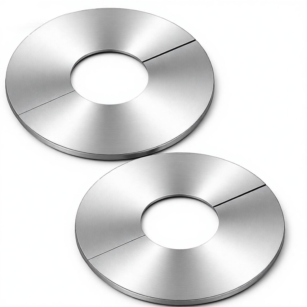 2Pcs 2 Inch Stainless Steel Pipe Flange Cover Escutcheon Plate For Water Pipe Gap Concealment 9199774695428