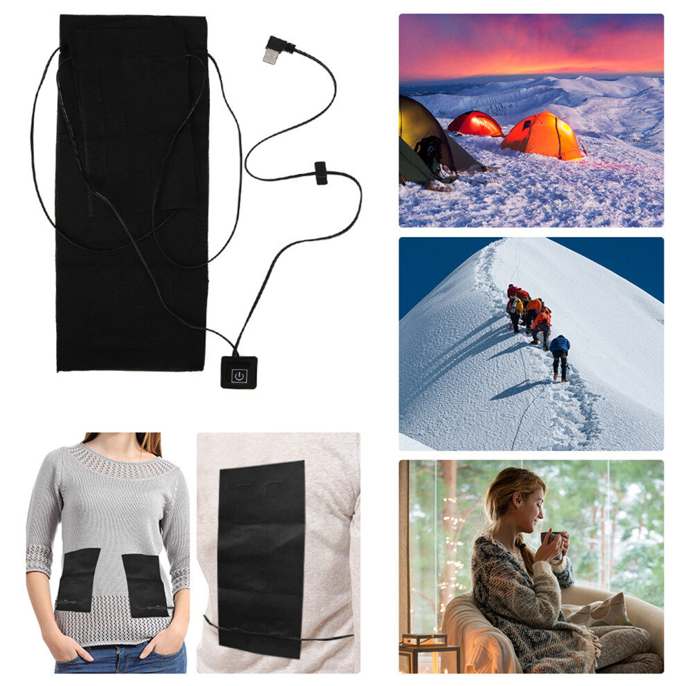 3-In-1 USB Electric Heating Pad for Clothing Vest, 7W, 30-50