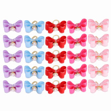 Pet Birthday Decoration Dog Wedding Accessories 25PCS Multicolored Bowknot Hair Bows With Rubber Bands For Small Dogs And Cats Stylish Pet Fashion