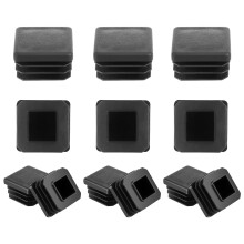 12 Pcs Square Tubing End Caps 1 Inch Plastic Chair Leg Protectors Weather Resistant Fence Post Caps