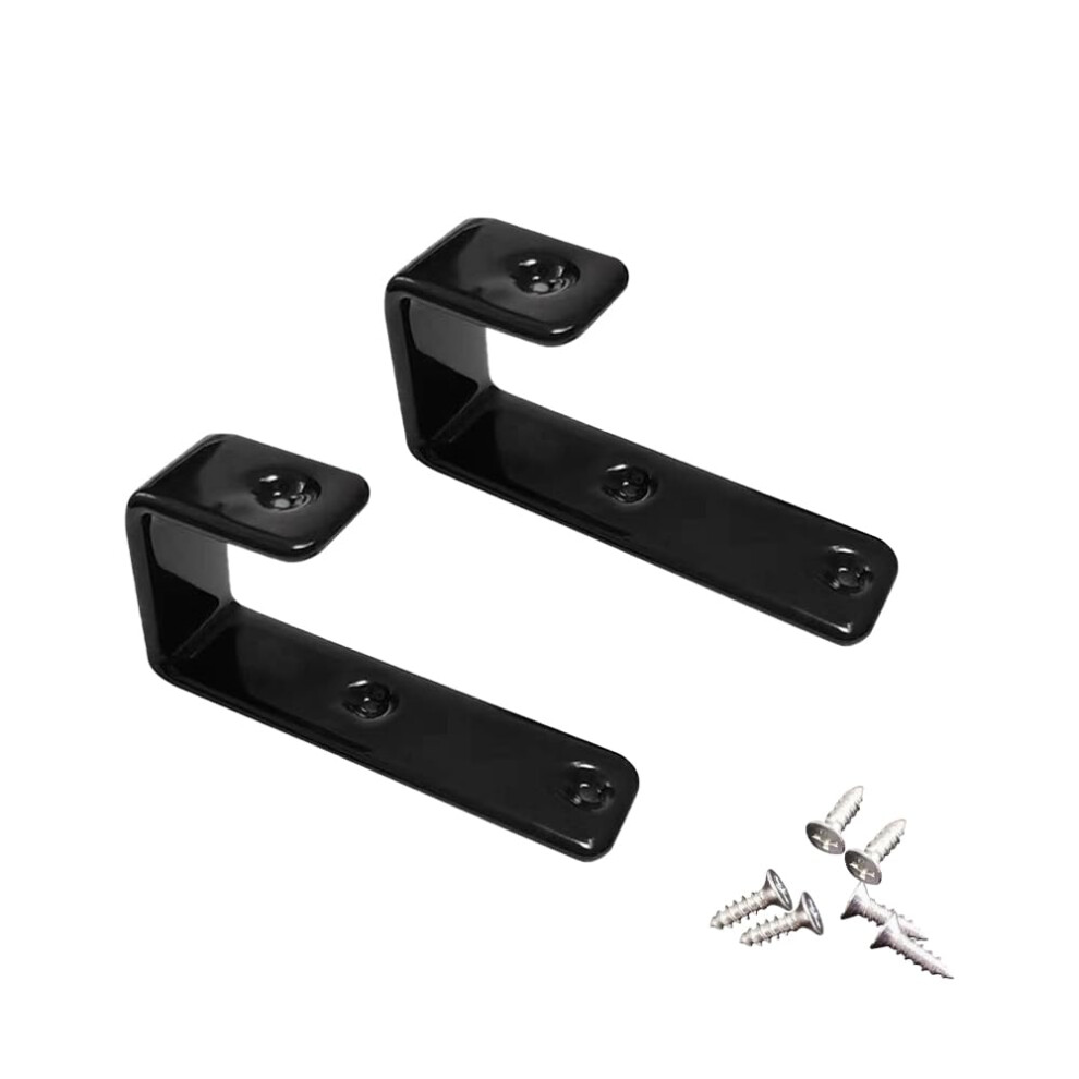 Bed Ladder Hooks Pvc Coated Heavy Duty Iron Bunk Brackets With Screws For Loft Rv Beds 25Mm 2Pcs 9187378942192