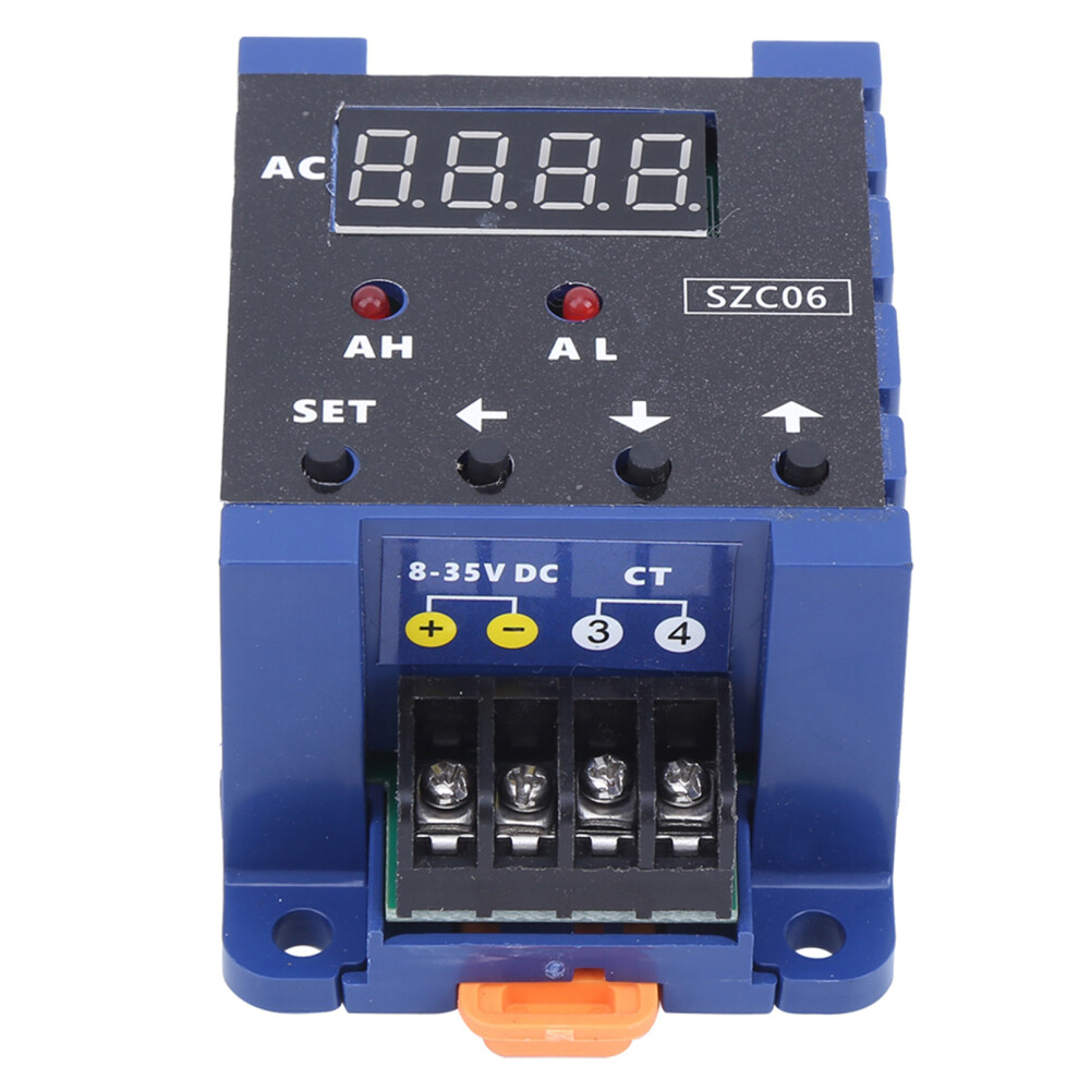 Szc06 Dc8-35V Ac Digital Ammeter 0.3-50A With Limit Alarm & Relay 8411379636646