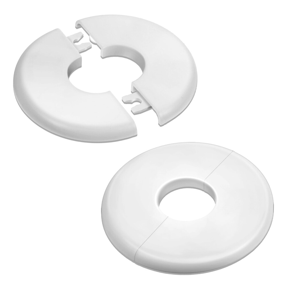 2 Pcs 16.5Mm Selfadhesive Plumbing Cover Plate Pipe Escutcheon Round Split Flange For Toilet Faucet Wall Hole Neat Finish 9094768944257
