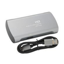Videooptagelseskort med ultralav latenstid, 4K, 1080P, 60Fps, spiloptagelsesenhed med HDMI til USB-C til streamingoptager, kompatibel med Obs, Twitch